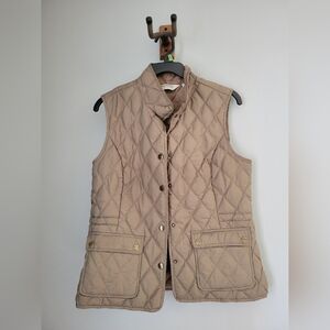 Eddie Bauer Womens Size S Goose Down Vest Brown Tan